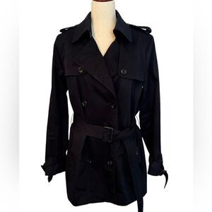 Banana Republic Navy Blue Double Breasted Trench Coat | Size M
